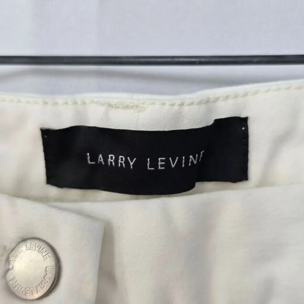Larry Levine Womens White Cuffed Chino Shorts Size 14‎ Average New With Tags